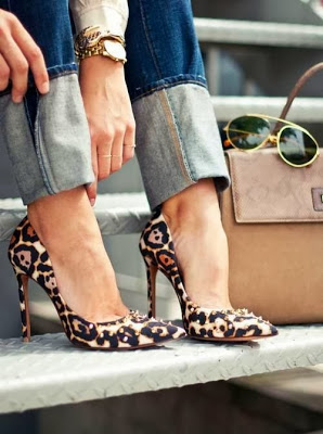 leopard print heels  classic heels